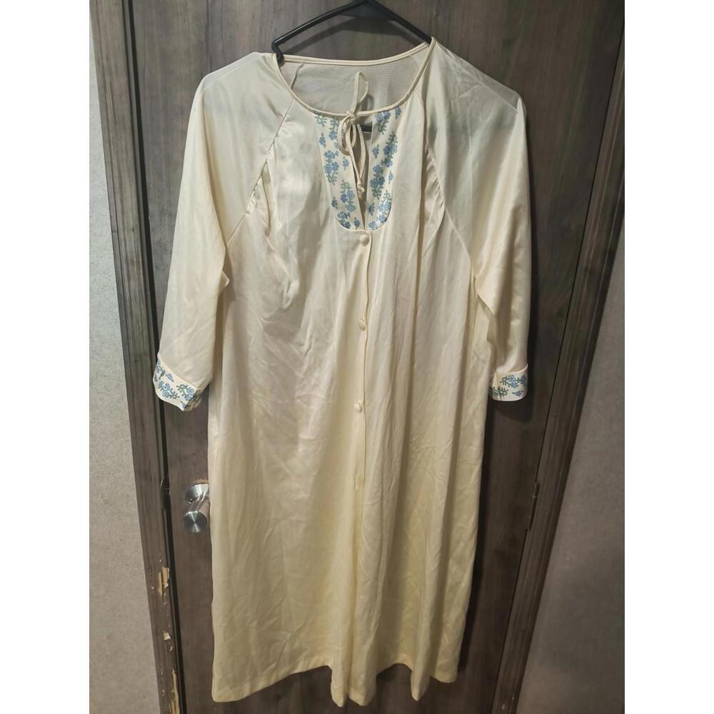 Women's Vintage Silk Yellow Button Down Slip